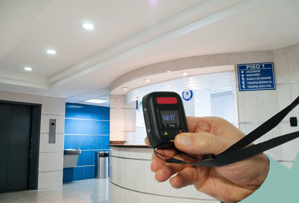 TWIG Neo pendant with hospital background manhand scaled